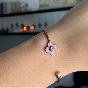 Henri Bendel - Rosegold Pink Flower Bracelet